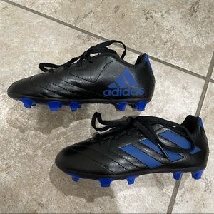 Adidas Kids Black / Blue Soccer Cleats